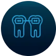 Bars teeth implant icon