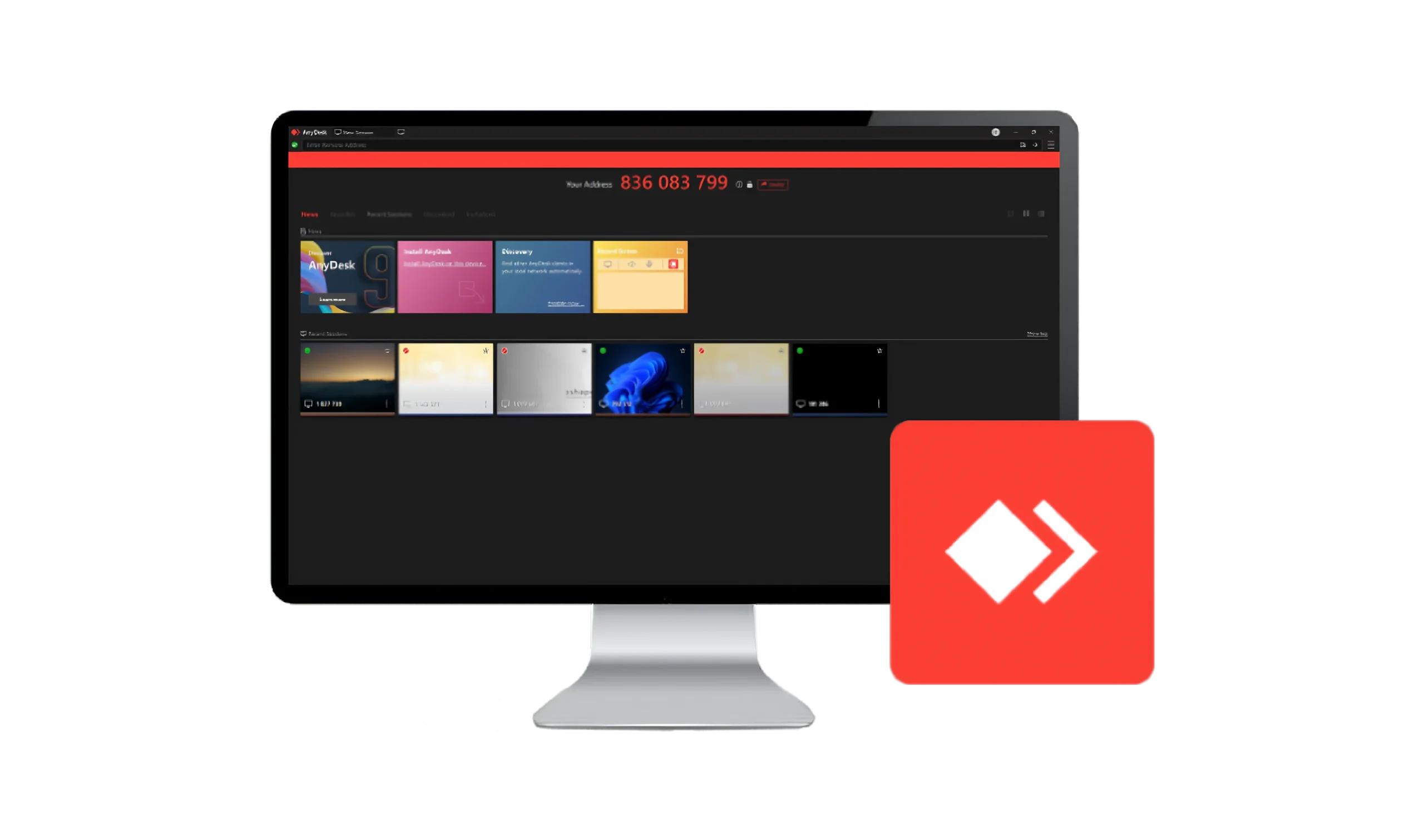 anydesk darkmode Anzeige skaliert